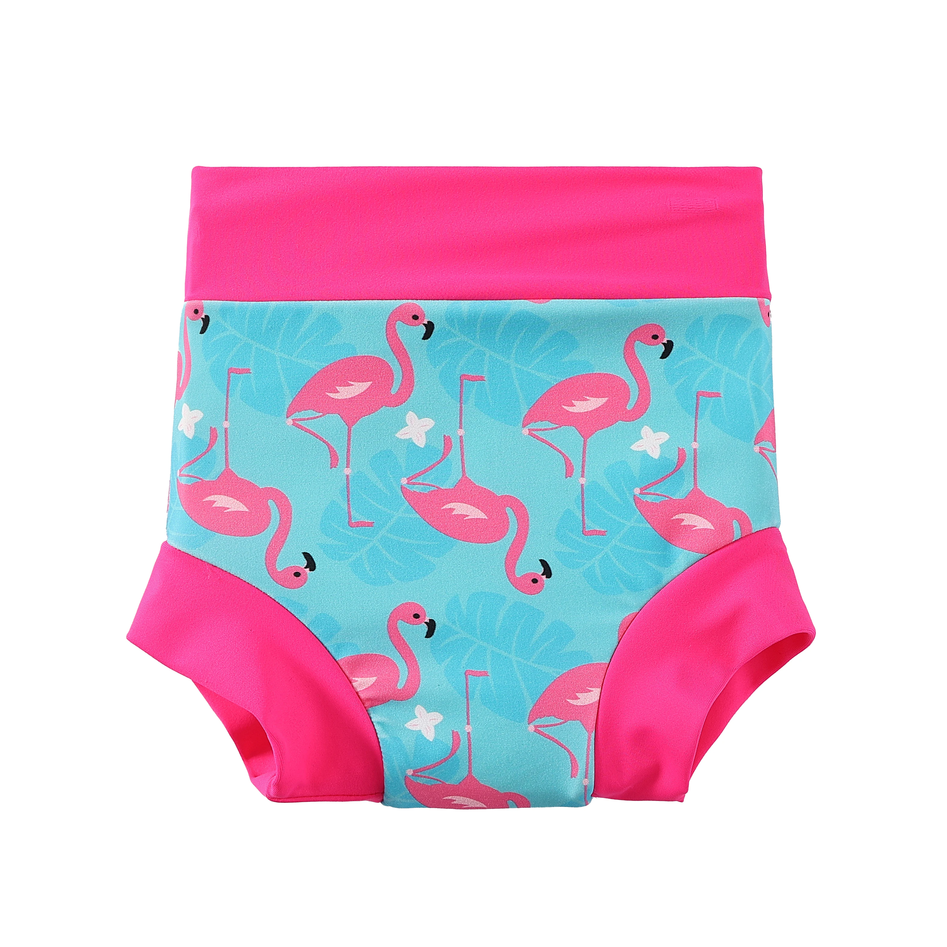 حفاضات سباحة مقاومة للماء لحديثي الولادة، حفاضات سباحة عالية الخصر، قابلة للغسل، مقاومة لأشعة الشمس، ملابس سباحة للأطفال من القماش