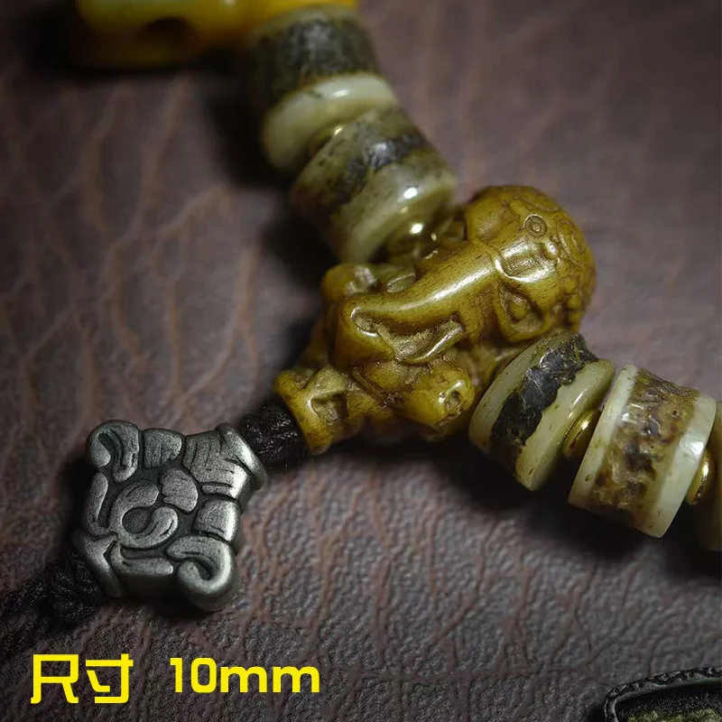 Backflow Old Materials Beads Crafts Single-Wrap Yak Bone Corpse Tuolin Agate Accessories Bracelet