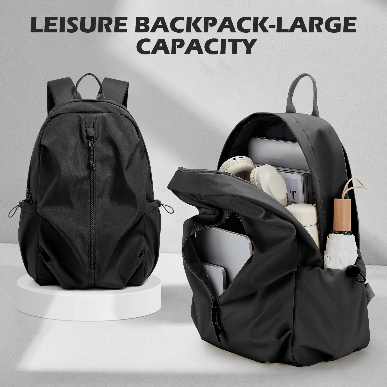

Classical Basic Travel Backpack For School Water Resistant Bookbag，Casual Travel Rucksack Daypack backpack for Boys Girls Teens