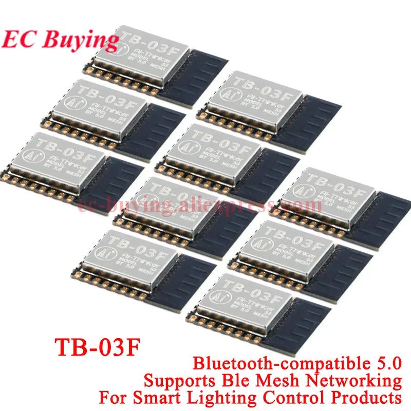 10Pcs/1pc TB-03 TB-03F Bluetooth-compat BLE 5.0 Module TB-05 Light Control Board BLE5.0 Mesh Networking Transparent Transmission