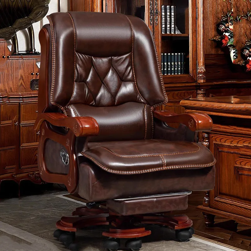 

Bedroom Recliner Office Chair Study Leather Lounge Administrative Cushion Office Chair Wheels Cadeira De Gamer Home Furniture