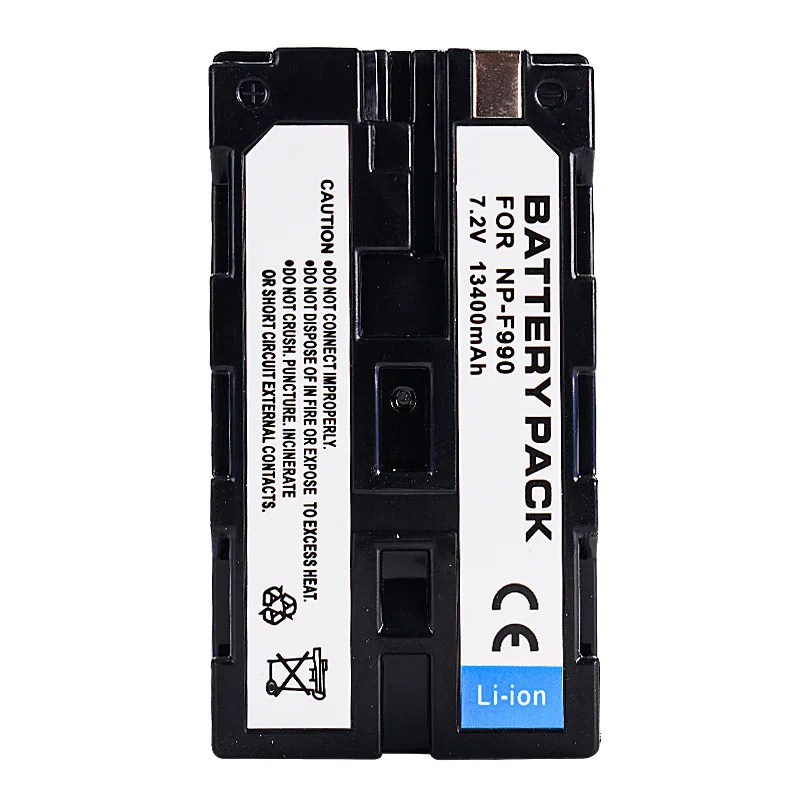 7.2V 13400mAh NP-F990 Rechargeable Battery For Sony NP-F960 NP-F970 NP-F975 NP-F980 NP-F950 NP-F770 NP-F750 HXR-NX1 Camera