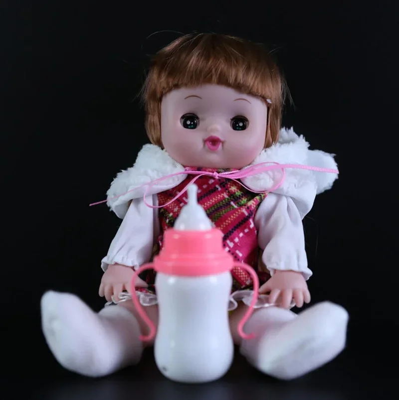 [Nieuw] Leuke 28 cm elektronische muziek klinkende prinses meisje pop Reborn Babypoppen Zingen lied pasgeboren pop model Figuren meisje gift