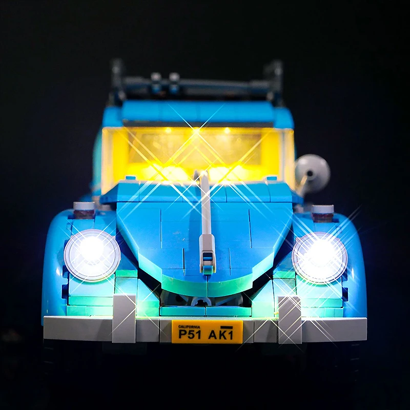 DIY LED Light Kit สําหรับ LEGO 10252 Volkswagen Beetle (เฉพาะไฟ LED,ไม่มีบล็อกรุ่น)