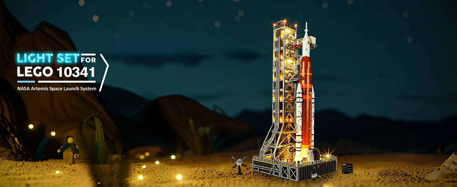 Hprosper LED Light for 10341 NASA Artemis Space Launch System Decorative Lamp With Battery Box (Not Include Building Blocks)
