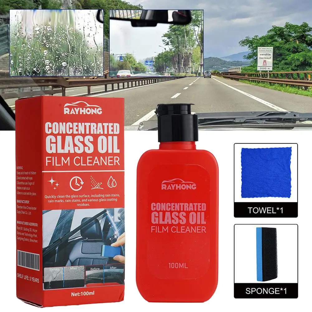 

Car Oil Film Remover Powerful Oil Film Removal Cream Rain Protection Marks Paste Windshield Cleaner Long-term Eliminates J3D1