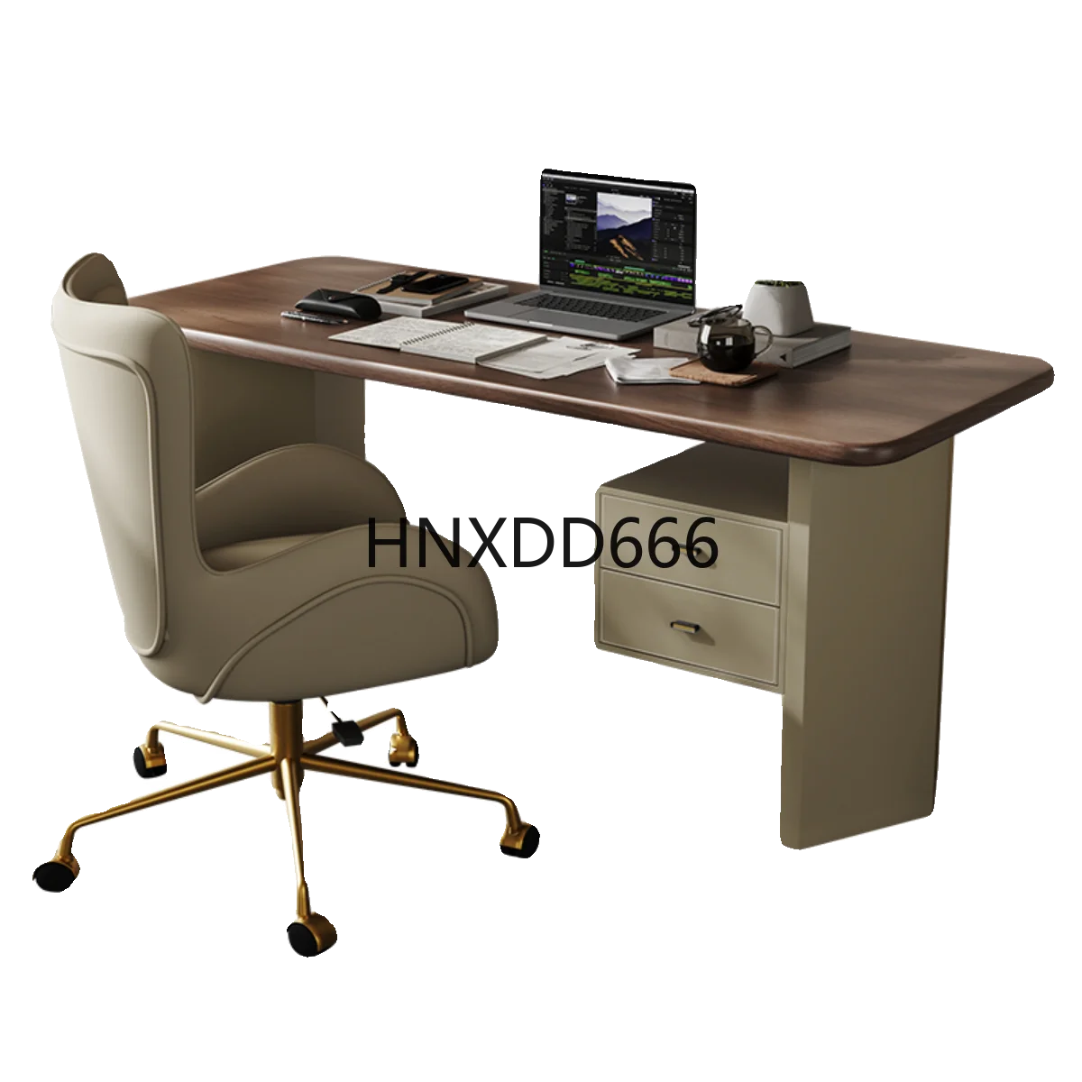 

Minimalist desk light luxury log desk