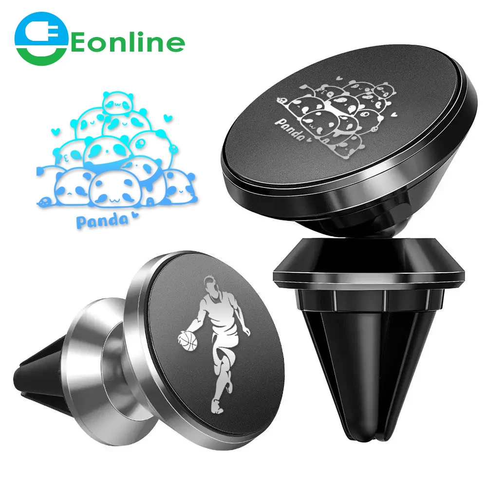 EONLINE 3D 360 Air Vent Magnetic Holder for Mobile iPhone in Car GPS Navigation Universal Bracket Stand Magnet Car iPhone Holder