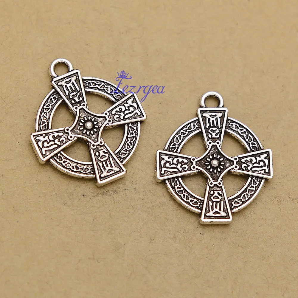 10pcs/lots St. Patrick\'s Irish Harp Charms Rainbow Celtic Cross Claddagh Symbol Pendants For Diy Jewelry Making Finding Supplies