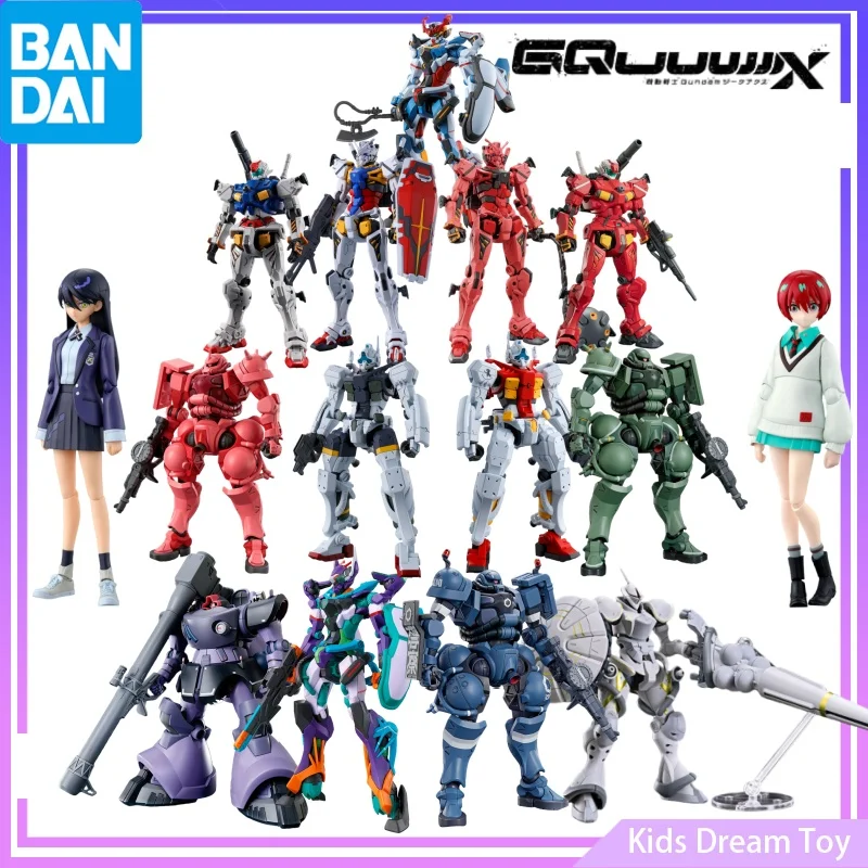 En Stock montaje Original Bandai HG Gundam GQuuuuuuX Anime blanco GUNDAM & CHAR'S ZAKU(GQ) figuras de acción juguetes modelo coleccionable