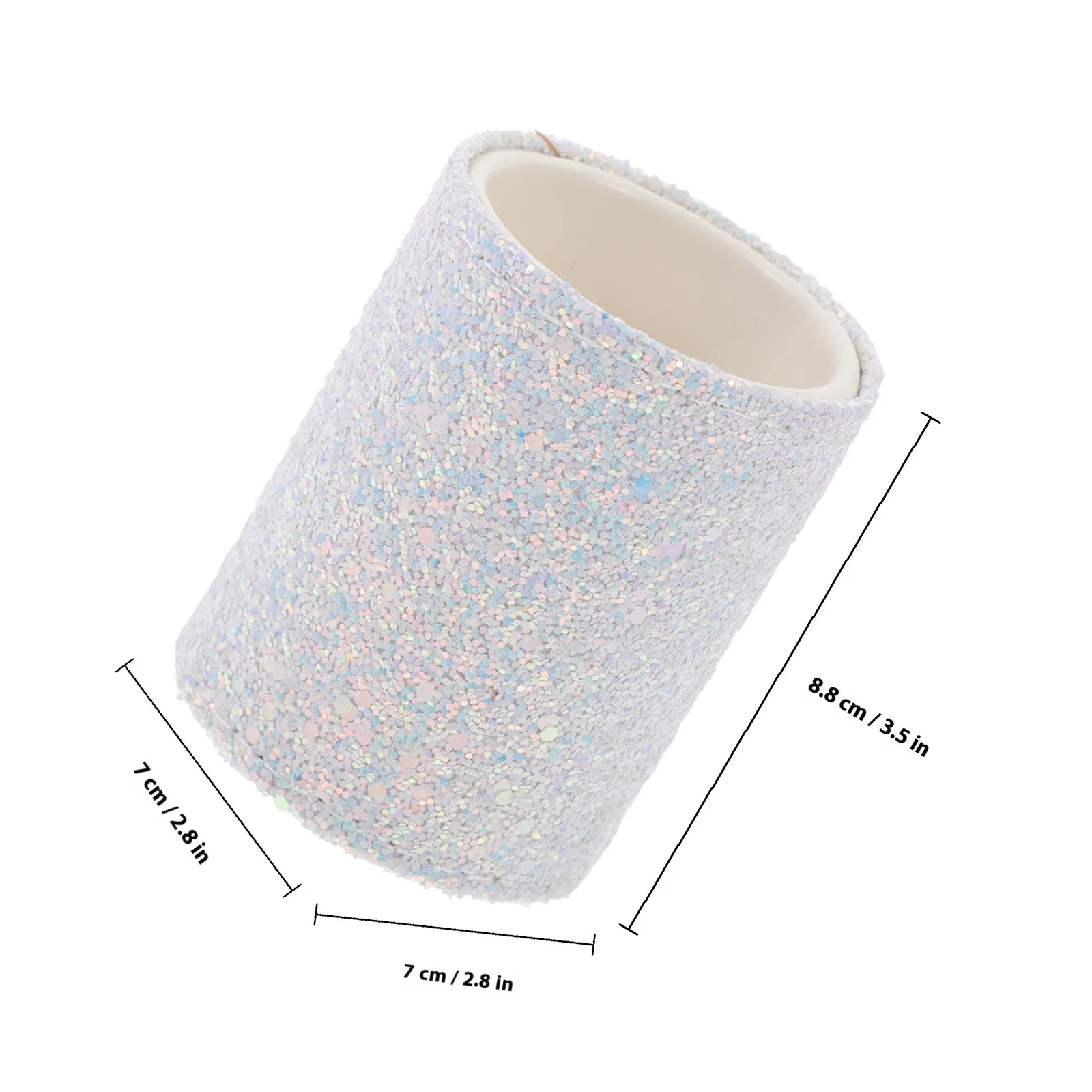 منظم مكياج من البولي يوريثان، حامل قلم قابل للدوران، فرشاة للمكياج، حاوية منضدية، حامل قلم، منظم للمكياج