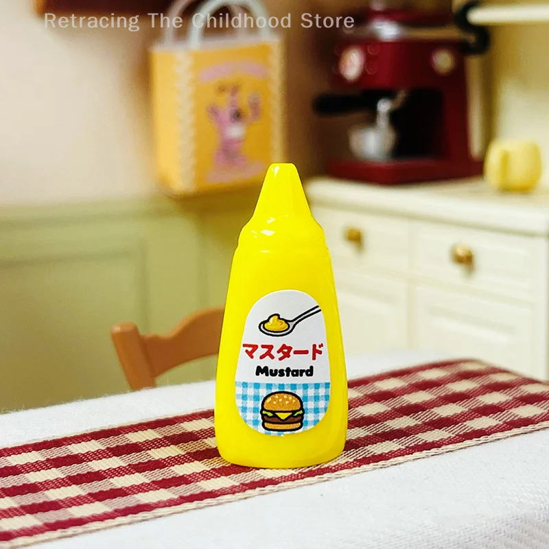 10 ชิ้น/เซ็ตตุ๊กตาบีบซอสมะเขือเทศขวด Miniature Jam Mini ซอสมะเขือเทศแกล้งทําเป็นเล่นอาหารสําหรับตุ๊กตาอุปกรณ์ตกแต่งของเล่น