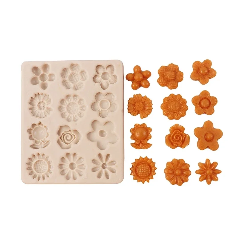 

Flower Silicone Cake Molds For Baking 3D DIY Flower Fondant Molds Cupcake Chocolate Decoration Baking Tools Moulds