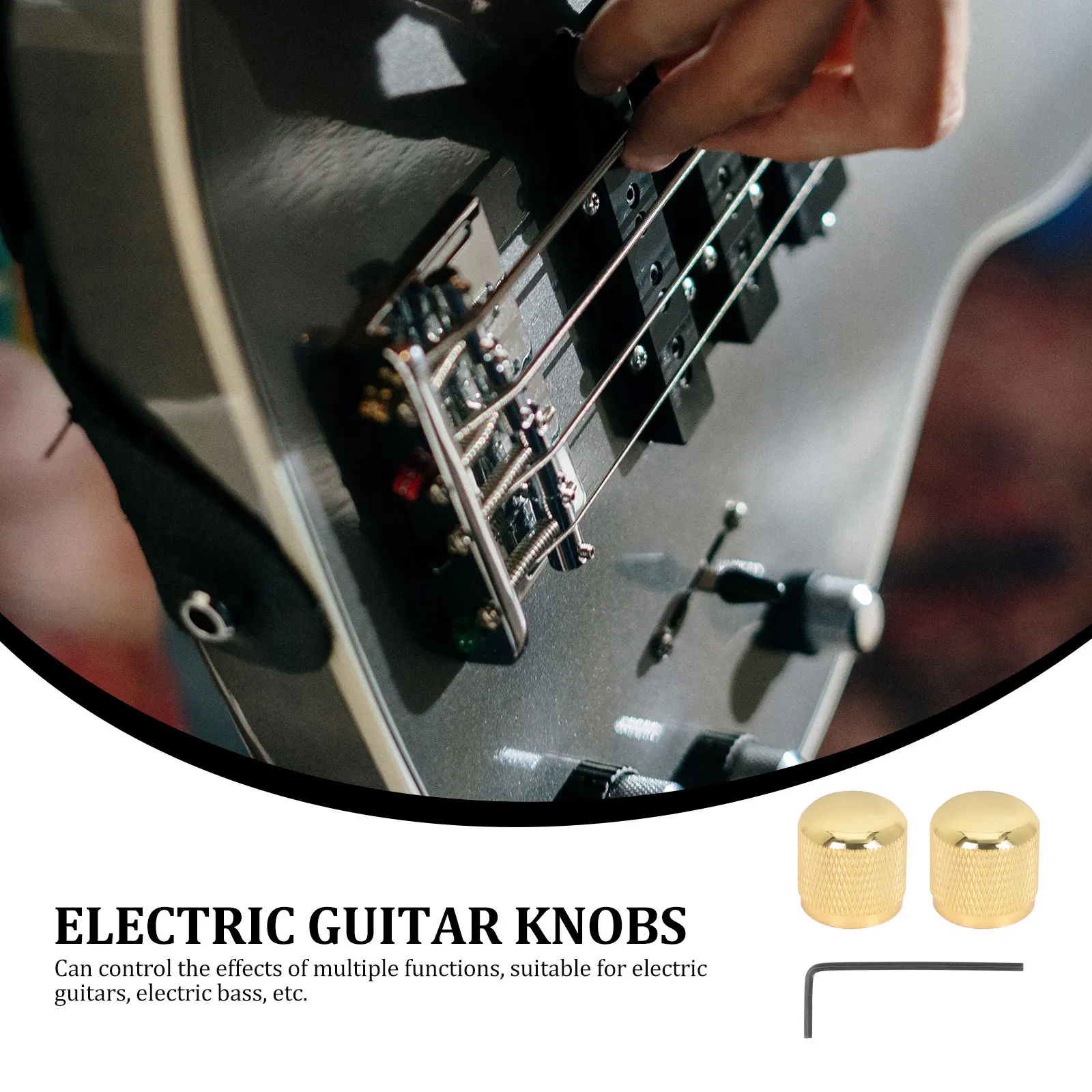

1Set Iron Knobs with Holes for Electric Guitar and Bass Volume Control Practical and Durable Accessory Electric Guitar Knobs