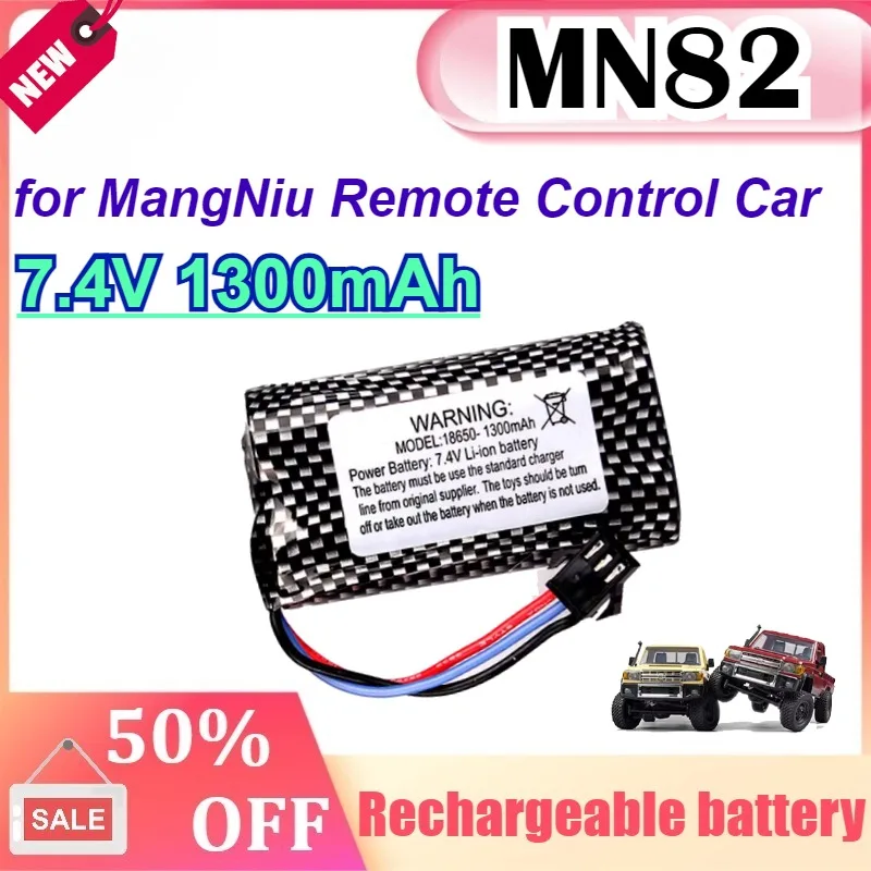 

MN82 7.4V 1300mAh Remote Control Car Battery MN128 MN78 LC79 For Watch Gesture Sensing Twisted RC Stunt Car SM3p
