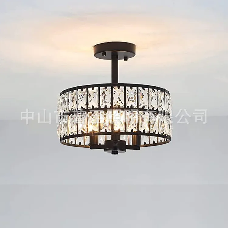 Lámpara colgante de cristal para mesa de comedor, lámpara colgante para dormitorio, estilo Retro de lujo, adecuada para cocina, candelabro de techo Plafon