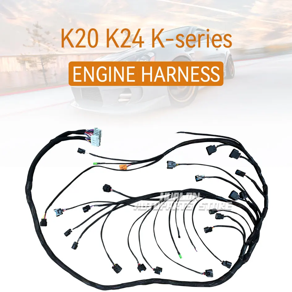 K20 K24 K-Series Tucked Engine Wiring Harness fit for Honda Acura K-Swap CRX EK EG for 02-04 RSX Type S for 02-04 RSX Base