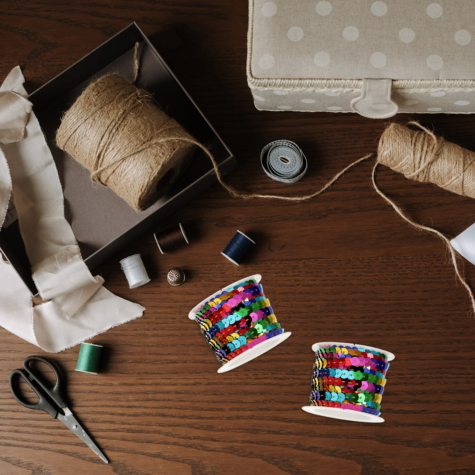 

5 Rolls Paillette String Sequin Webbing for DIY Projects Clothing Home Decor Wedding Gifts Fine Workmanship Durable