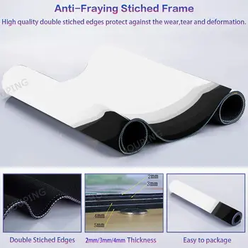 Černá a bílá podložka pod myš, umělecká velká podložka na stůl, estetický minimalistický koberec 800x300, podložka pod klávesnici, podložka pod myš XXL 900x400 10 nejlepší prodej Podložka pod myš 800x300 - №6