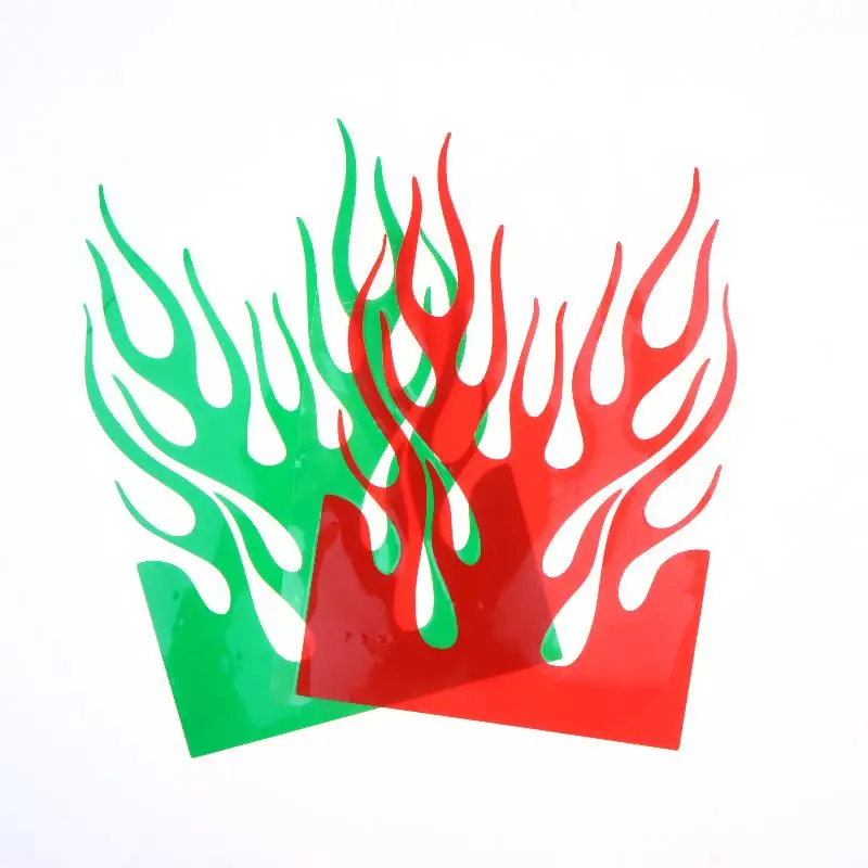 Motorrad-Flammen-Feuer-Kreativ-Aufkleber, wasserdichtes Vinyl, kratzfestes Dekor für Roller, Helm, Auto, Stoßstange – Detail 7