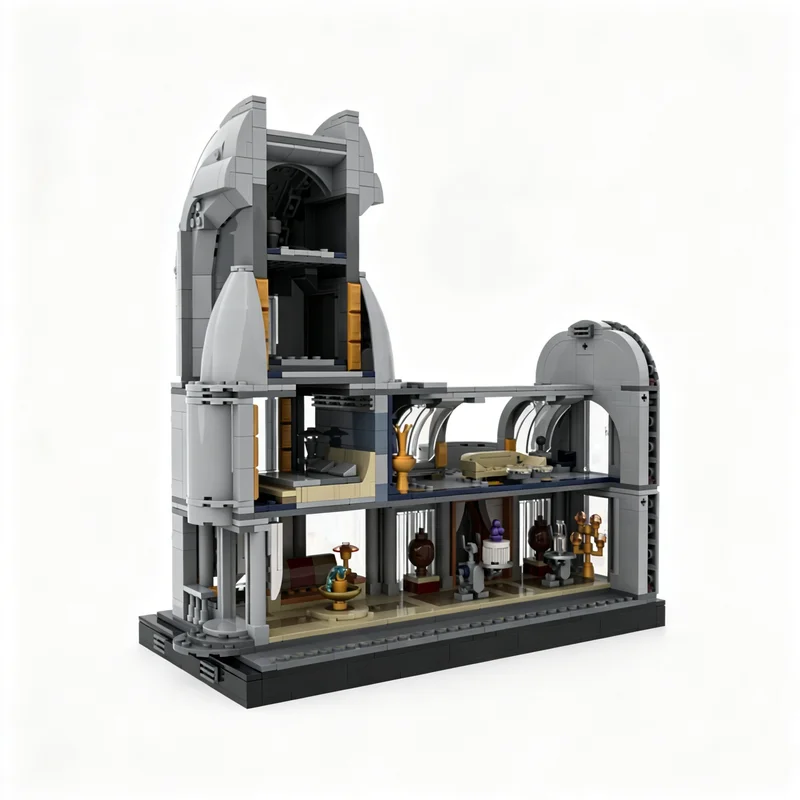 1178pcs MOC Star Battle Senatorial Apartments Model Building Blocks Christmas Gift Collection Birthday Creative Brick Idea Craft