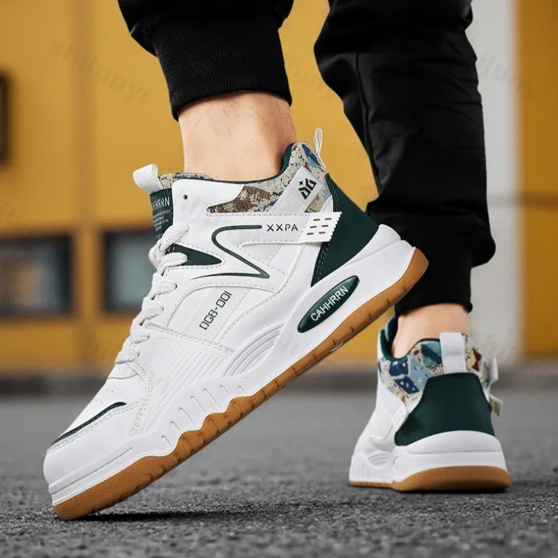 أحذية رجالية مجلس 2025 جديد الخريف الشتاء موضة مريحة عبر تعادل منصة أحذية رياضية في الهواء الطلق عدم الانزلاق خمر حذاء كاجوال #2