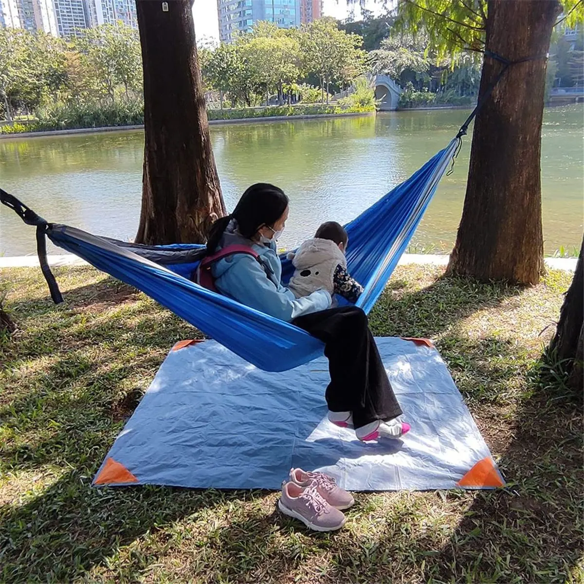 Y17A Waterproof Outdoor Camping Mat,Picnic Blanket, Moisture-Proof Polyester Beach Mat for Lawn & Beach Activities Pink