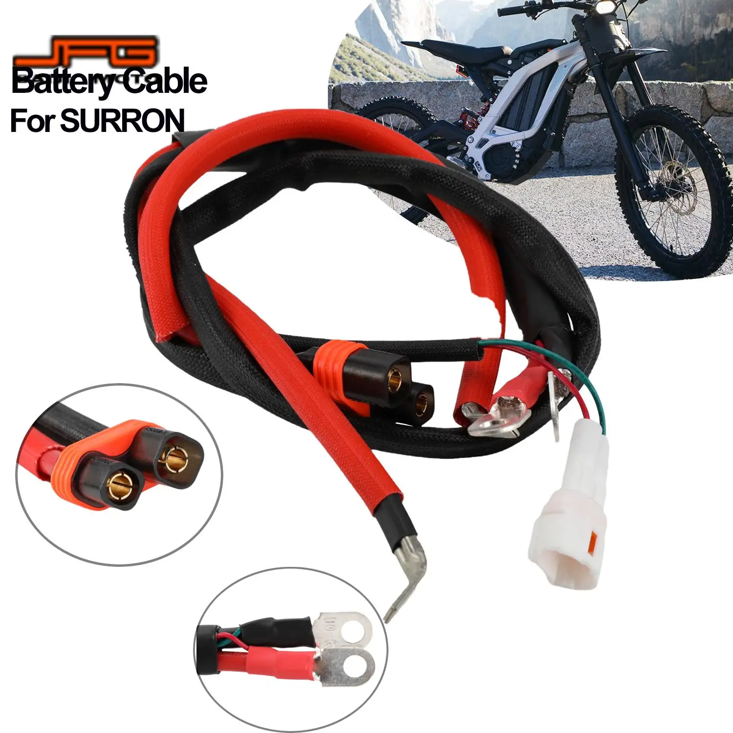 For Sur-ron Power Cord Battery Cable Wiring Weather Resistant Replacement Parts For Lightbee S/X Motorcycle Electric Dirt Bike