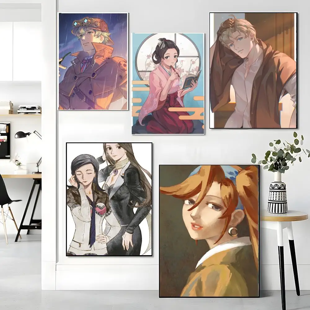 anime A-Ace Attorney-Y Painting Calligraphy Artwork for Living Room Bedroom Office Home Decor