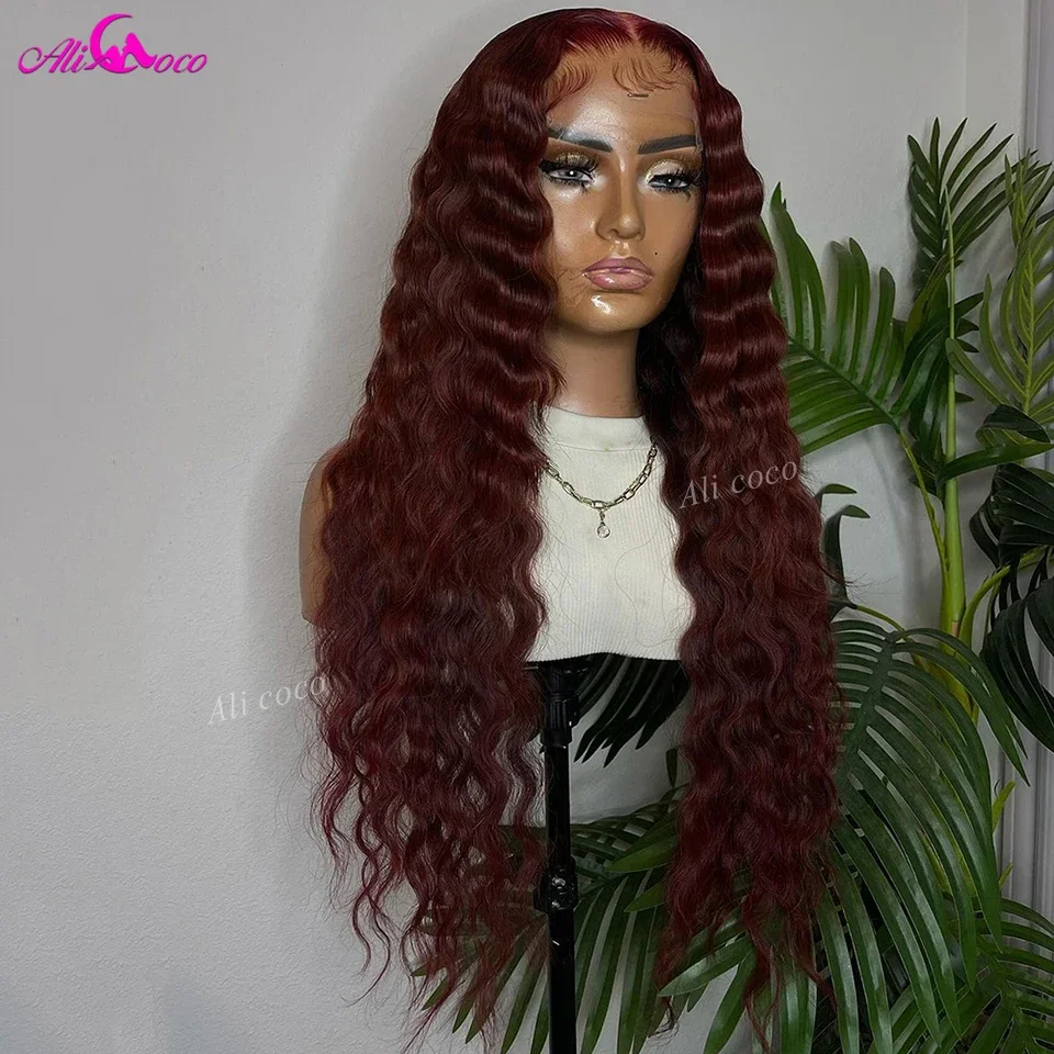 

200 Density 99J Burgundy Lace Front Wigs Human Hair 13X4 13x6 Loose Deep Lace Frontal Wigs 5x5 Closure Wig For Women