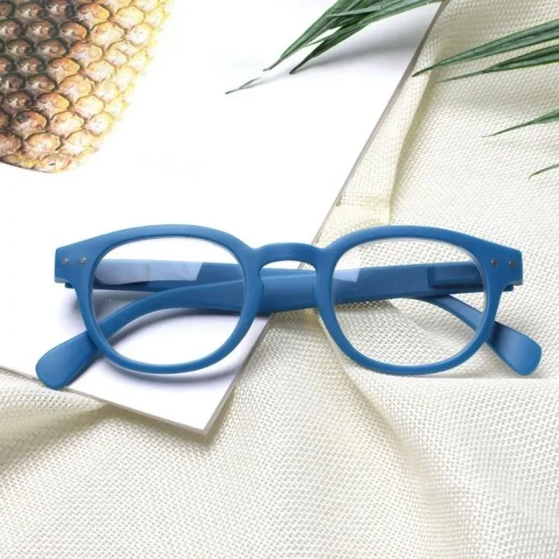 Lesebrille für Männer und Frauen, Sport-Lesebrille mit quadratischem Rahmen, runde Brillen mit Federscharnier, Computerbrille +0+3,5+4,0 – Detail 5