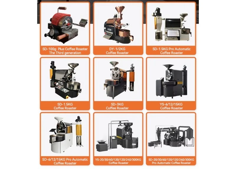 5kg Electric Roaster Coffee Gas1kg/2kg/3kg/6kg Italy Mini Coffee Roasting Machine for Sale