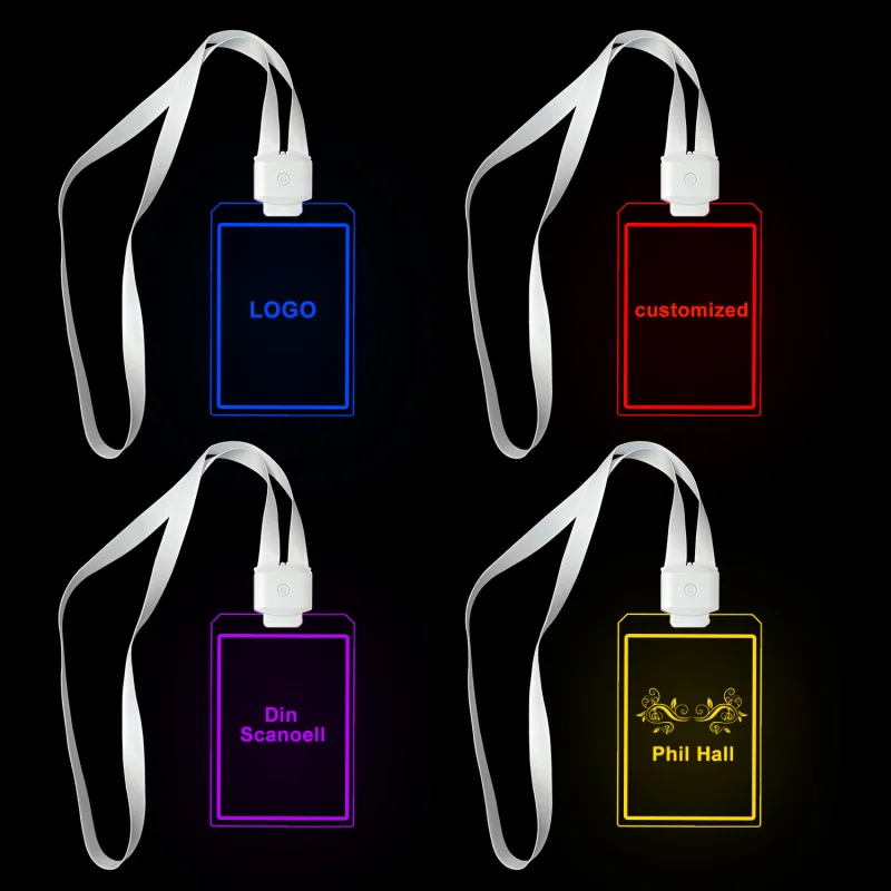 Customized Factory In-Stock Acrylic Hanging Tags Business Celebration Bar Advertising Gifts LED Remote Control Light-U