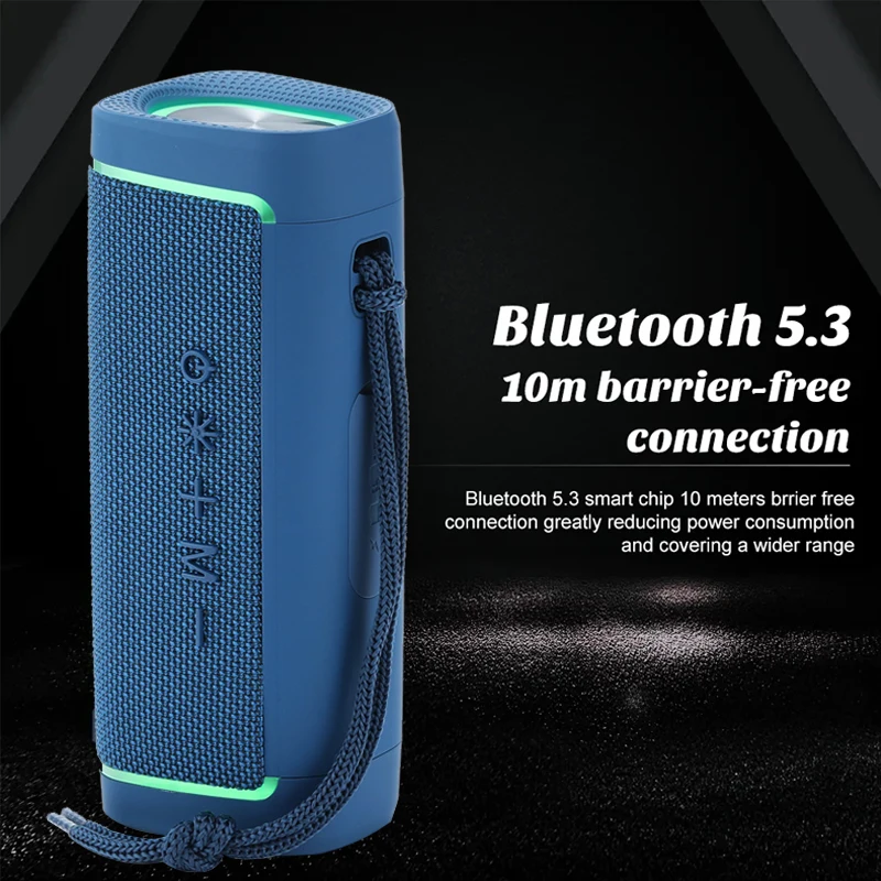 Imagem -04 - Poder Caixa de Som Bluetooth Speaker sem Fio Dual Speaker Tfcard ao ar Livre Rgb Luzes Coloridas Subwoofer com Rádio fm Tg375 20w