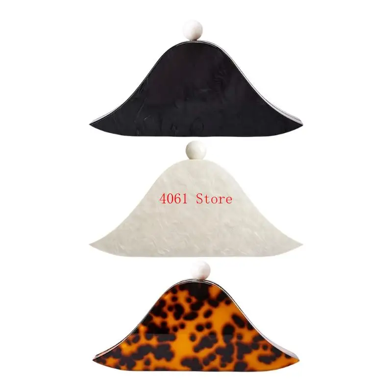 

Glossy Textured Acrylic Evening Purse Multipurpose Bridal Party Bags Removable Chain Strap Handheld Shoulder Bag