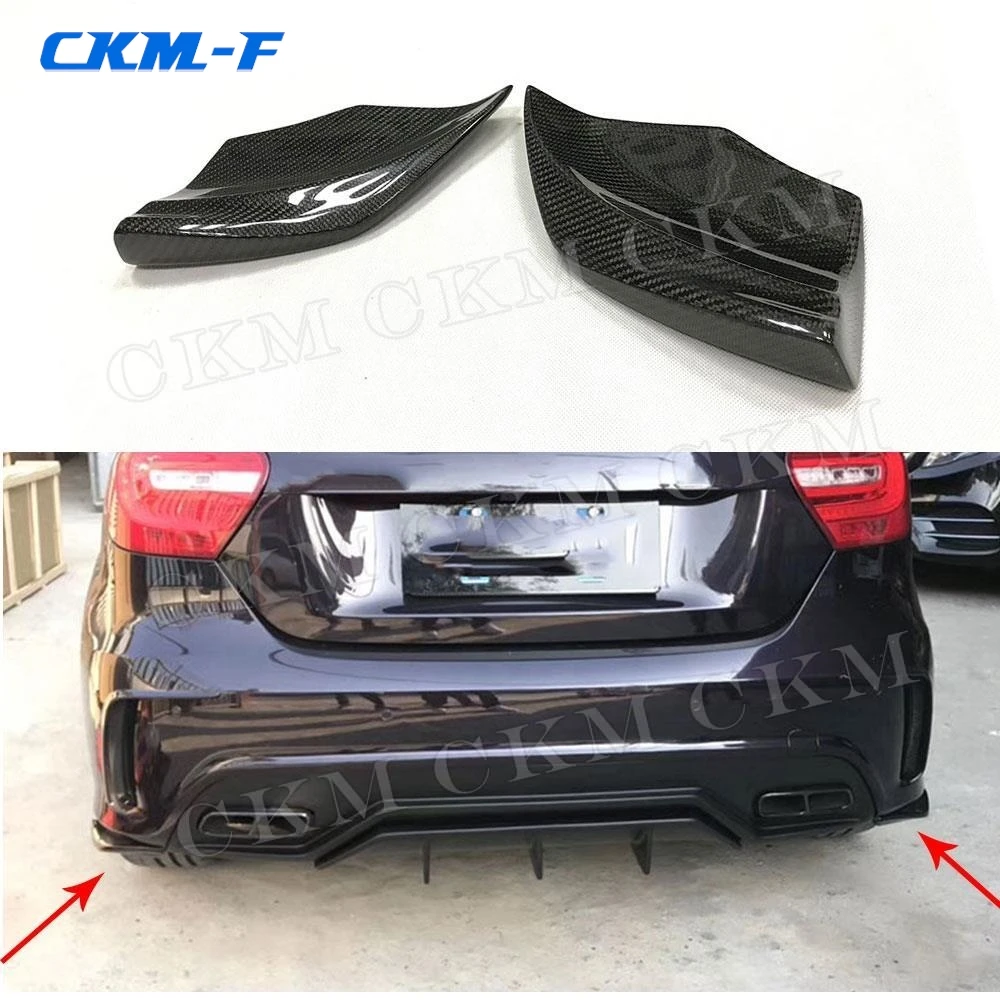 

For W176 Carbon Fiber & FRP Rear Bumper Side Splitters Spoiler Canards Fender for Benz A Class A180 A200 A250 A45 AMG 2013-2018