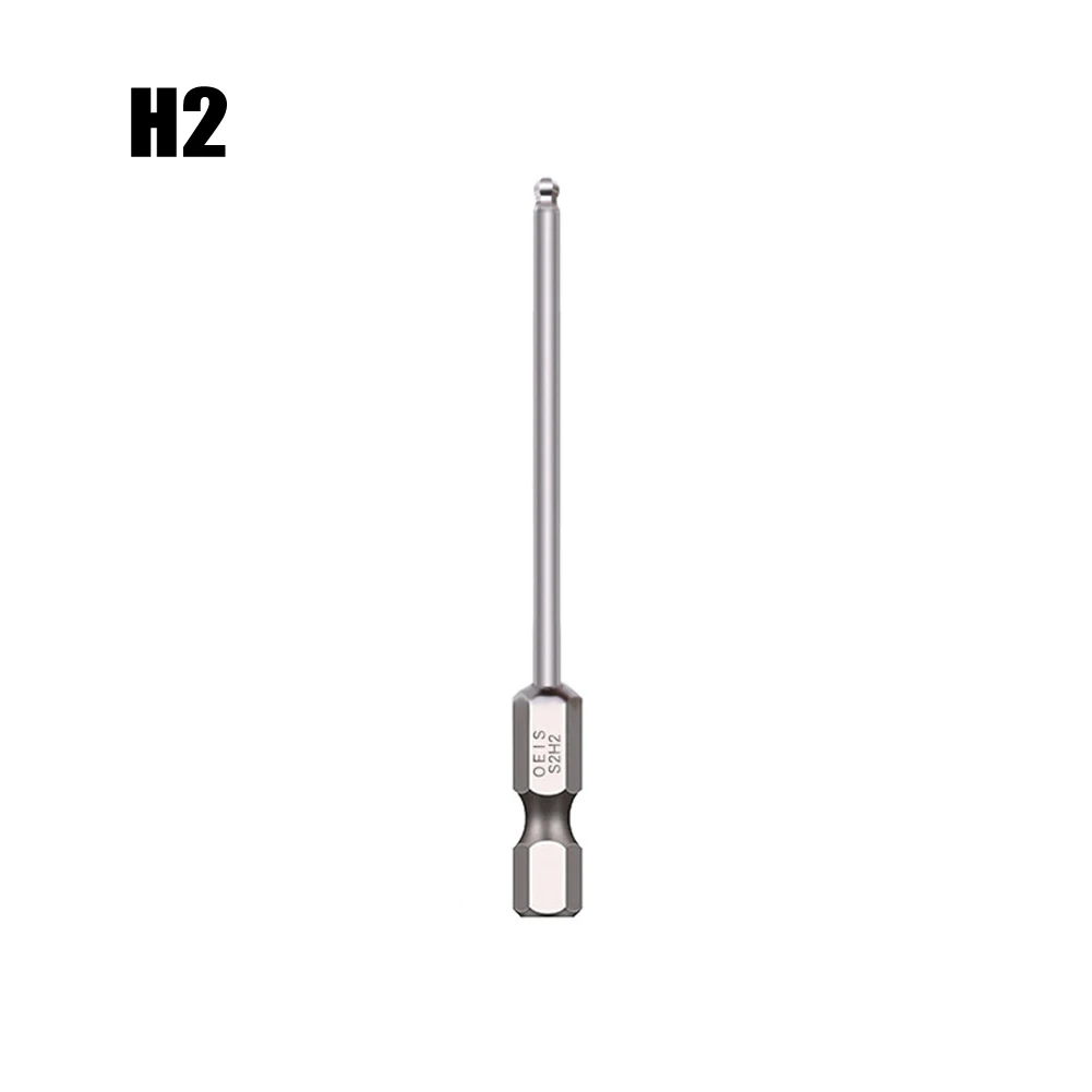 Screwdriver Bit Versatile Magnetic Hex Bit Screwdriver 75mm Long Ball End Metric Driver Bit for Various Industries