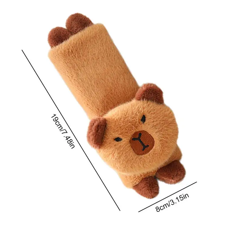 Seat Belt Pad Animal Automotive Seat Belt Pads Cute Capybara Design Auto Headrest Pillow Comfortable For Window Decoration