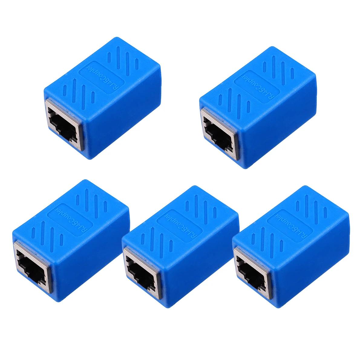 5 Pcs Extender Network Cable Extension Adapter Ethernet Pass-through Connector