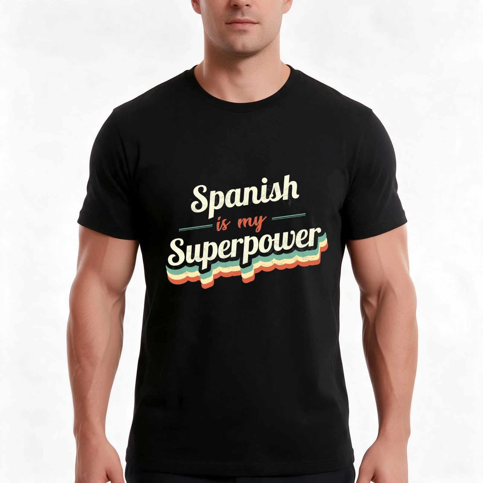 Spanish is my Superpower T-Shirt, Summer Casual Cotton Tee, Oversized Streetwear Tops, Vintage Graphic Print, Unisex Men Women
