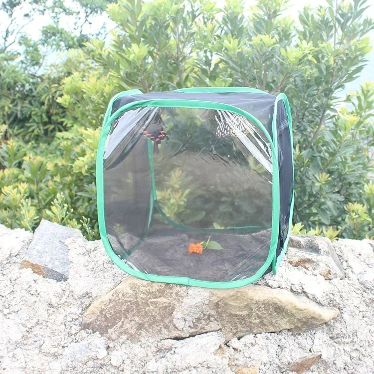 A A Insect Proof Net Box Foldable Plant Greenhouse Light Transmission Observation Room Insect Hatching Box Butterfly Cage