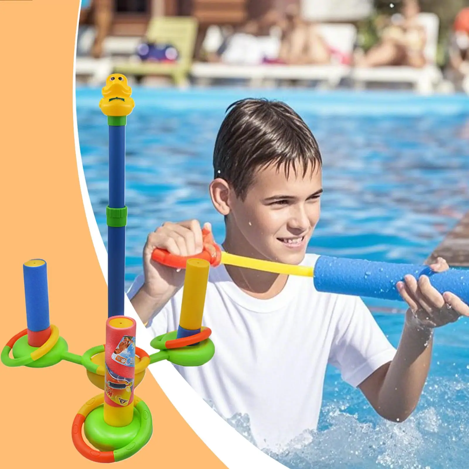 Squirt – pulvérisateur d'eau, activités d'arrière-cour avec anneau de lancer, jeux de plein air pour jardin, pelouse, plage, fête, enfants, filles et garçons, natation