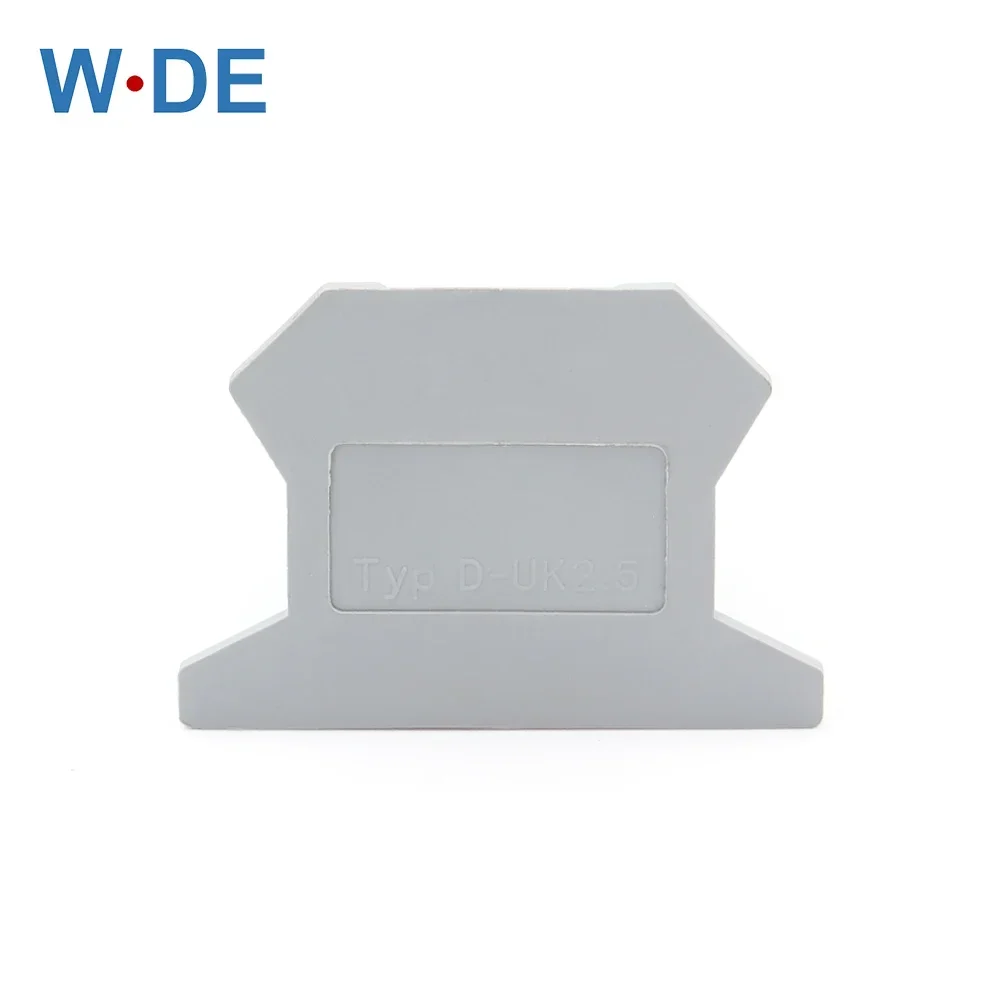 End Cover D-UK 2.5 Voor Klemmenblok UK-2.5B Eindplaten Din Rail Eindblokken Accessoires D-UK2.5 100 Stuks