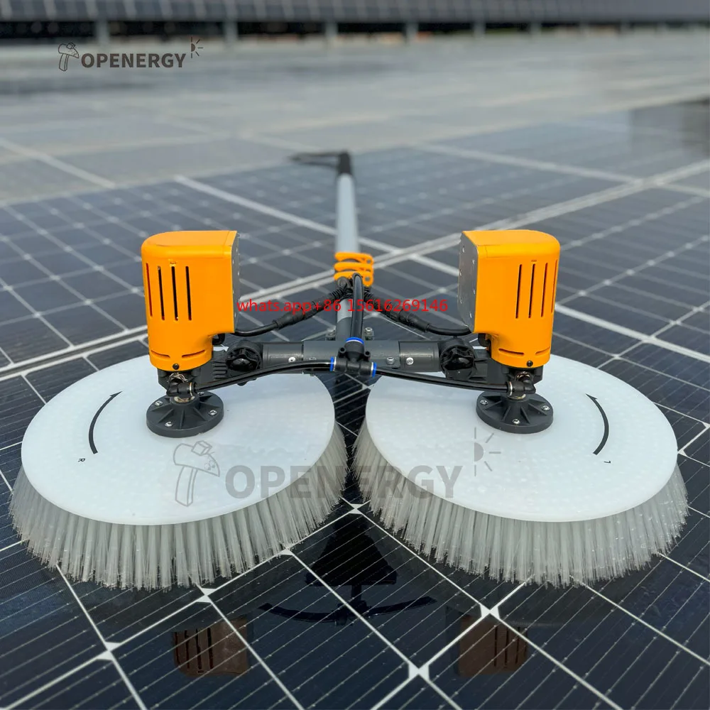 

Extentool 3.5m-5.5m Electric Water Fed Pole Extendable Cleaner Roof Double Head Cleaning Machine for Solar Panel