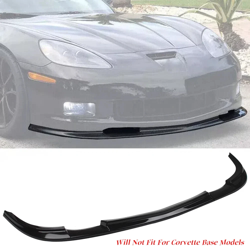

For 2006-2013 Corvette C6 ZR1 Style Glossy Black Front Bumper Splitter Lip Kit