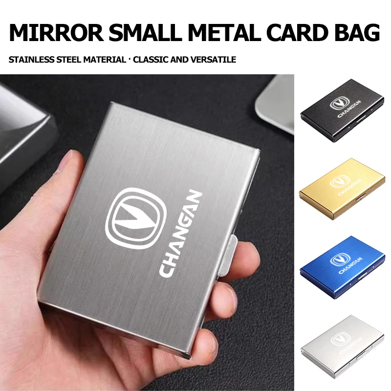 RFID Blocking Metal Wallet Clip Credit Card Holder Money Wallets Slim ID Card Case For Changan CS75 CS15 CS95 CS35 PLUS CS55