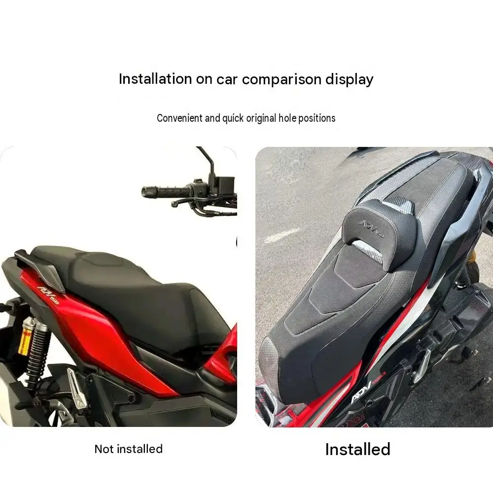 For Honda ADV150 2019‑2022 Motorcycle Full Seat Assembly, Soft Cushion Built‑in Rider Backrest Mod Accessories