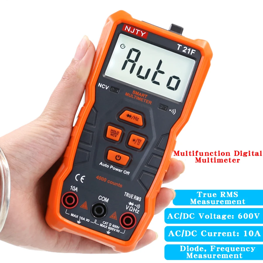 NJTY T21E T21D Intelligent Household High-Precision Compact Mini Digital Multimeter Universal Meter Capacitance Meter