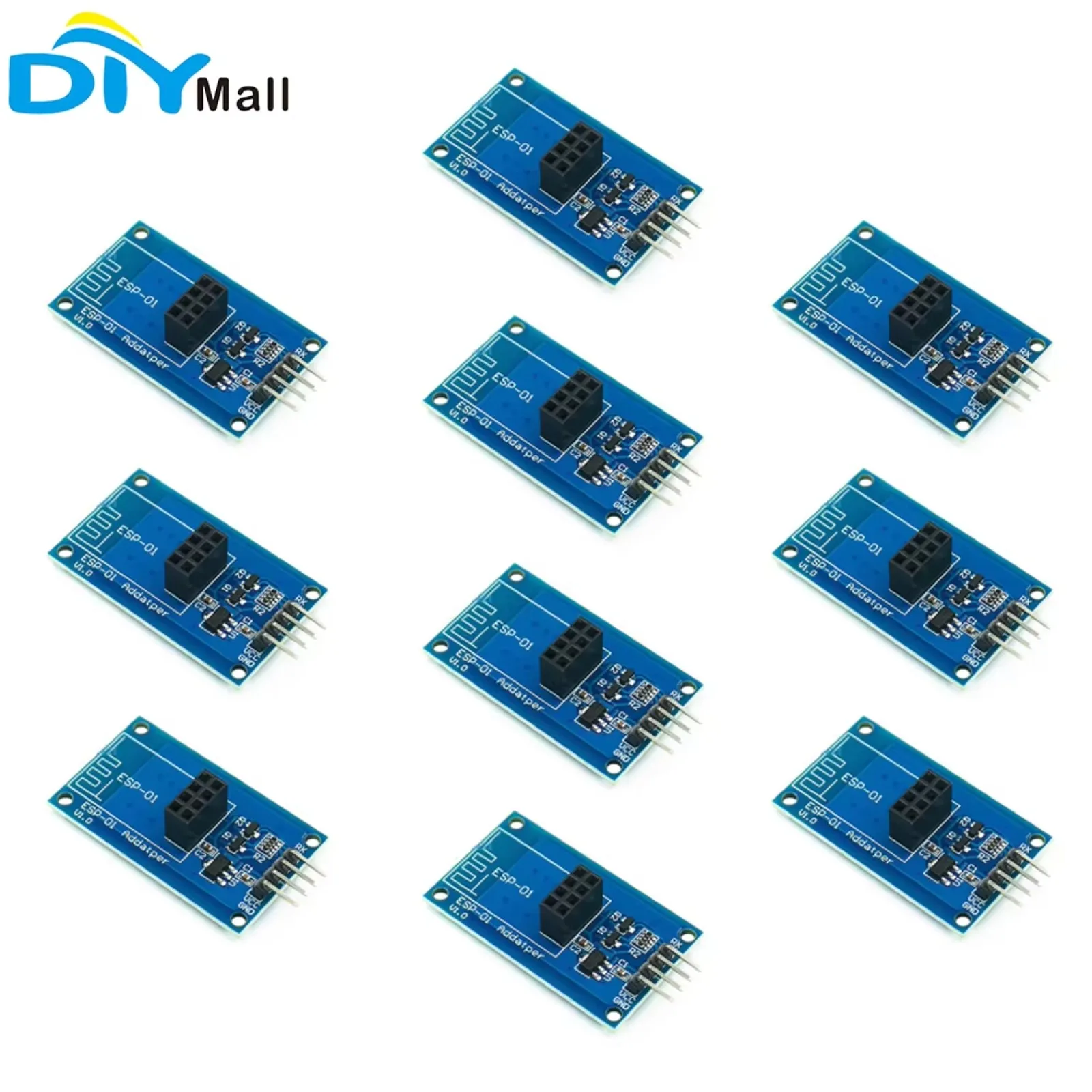 10pcs ESP8266 ESP-01 Serial WiFi Wireless Adapter Module DC3.3V 5V for Arduino