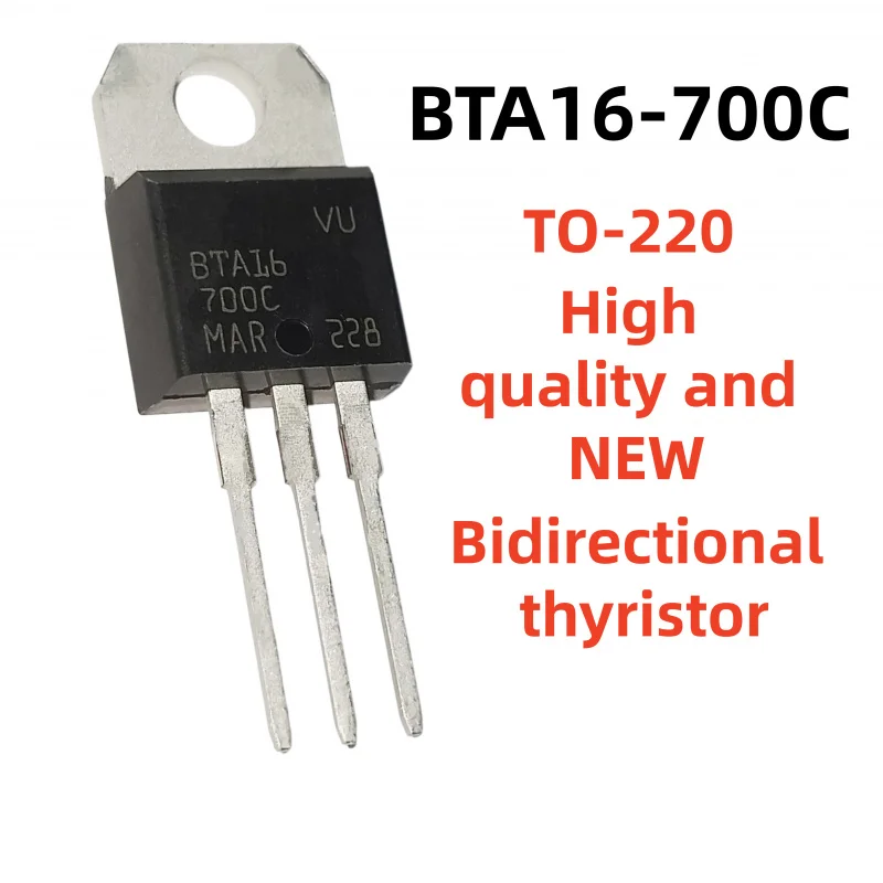 10Pcs BTA04-600B BTA08-600C BTA12-800C BTA16-600C BTA16-700C High quality and NEW TO-220 in stock